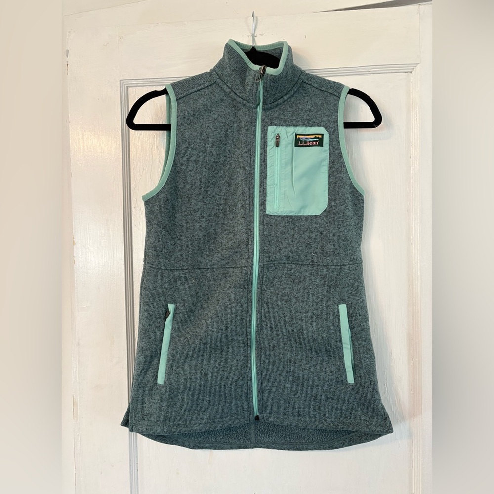 L.L. Bean Mint Fleece Vest